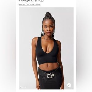 Urban outfitters out from under black bra top/crop top size Medium